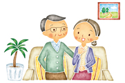 老夫婦イラスト